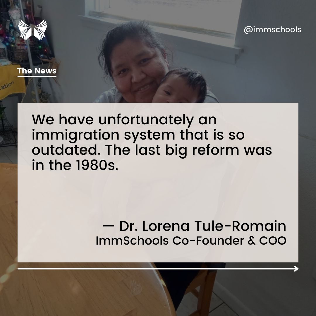 ImmSchools's tweet photo. Our Co-Founder and COO, Dr. Lorena Tule-Romain, was recently quoted by NPR for North Texas on the contributions of immigrants and on how their importance and concerns are often overlooked in discussions about immigration. Link to the article: https://t.co/O7zYXsPlVV https://t.co/CrlkG5yD6k