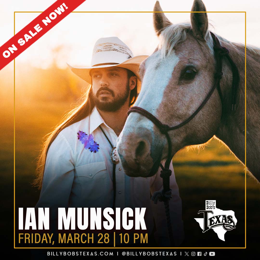Billy Bob's Texas (@billybobstexas) on Twitter photo 🚨ON SALE🚨
<a href="/IanMunsick/">Ian Munsick</a> is headed to the World's Largest Honky Tonk on Friday, March 28.
🎟️: bit.ly/ianmunsick 🚨ON SALE🚨
<a href="/IanMunsick/">Ian Munsick</a> is headed to the World's Largest Honky Tonk on Friday, March 28.
🎟️: bit.ly/ianmunsick