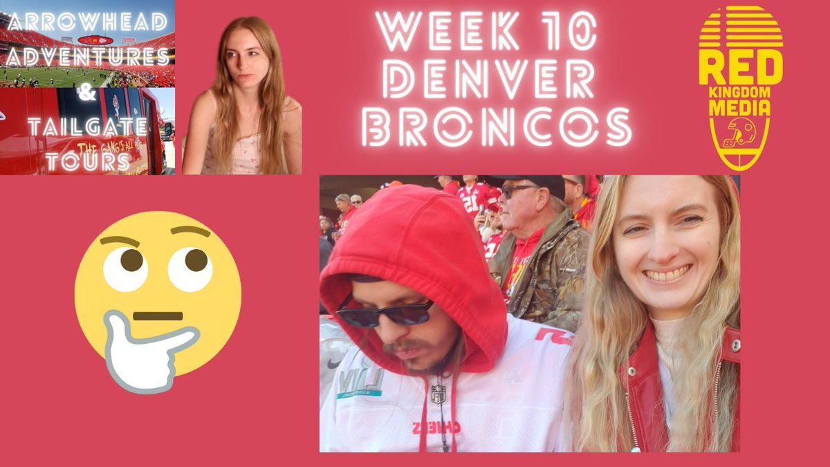 RedKingdomMedia's tweet photo. 🔴 #ArrowheadAdventures & #TailgateTours Week 10 Denver Broncos
🏈 Youtube: https://t.co/AM8EKhNSr2
@naturallyshannn
#ChiefsKingdom #RedKingdomMedia #chiefs #kcchiefs #chiefsfootball #kansascitychiefs #aatt #arrowheadlive #chiefconcerns
#redkingdom #nfl #hotc #hbtc #broncos https://t.co/SCUpXkFGH7