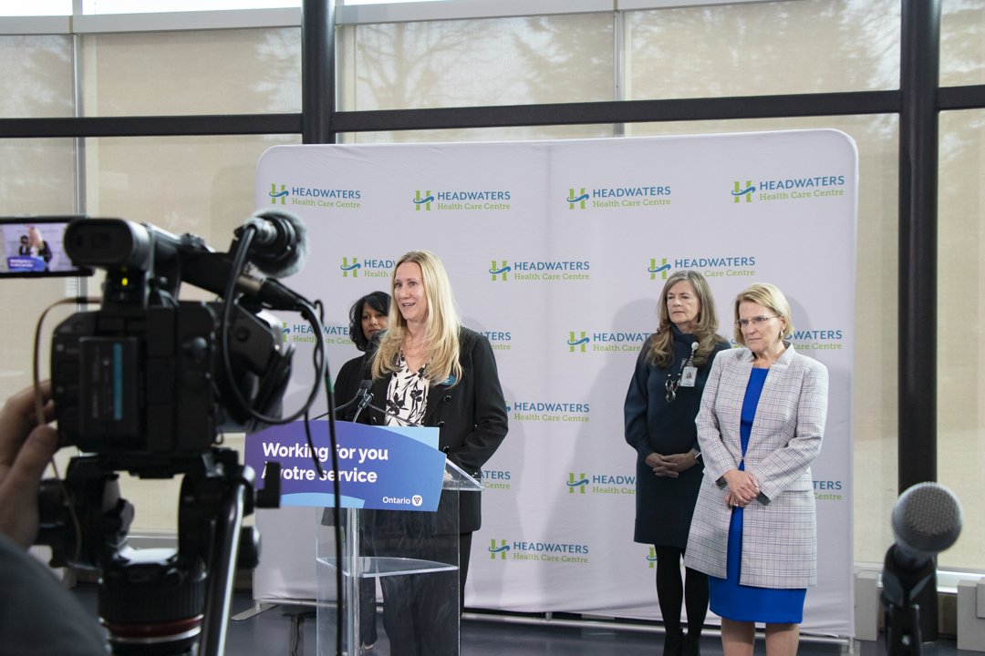 Health Minister, Sylvia Jones, announced that they will be investing in Headwaters' emergency and diagnostic imaging departments. This investment will allow us to make major strides including decreasing emergency department wait times and enhancing patient and family experience