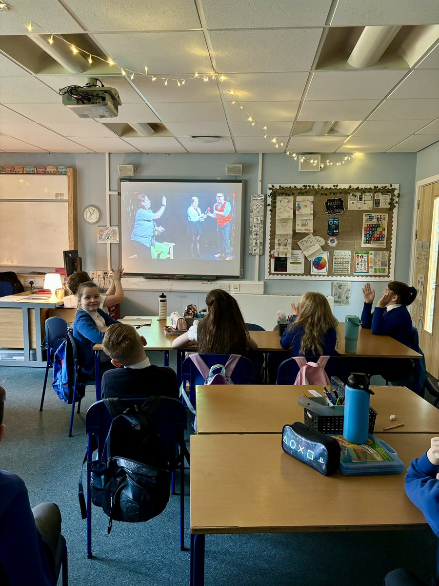 Primary 5 really enjoyed watching the Anti-Bullying Assembly this week. After we discussed what bullying is and how to show respect. <a href="/RightsPs/">Mrs McFarlane&Antonine PS Rights Respecting School</a> #antoHWB