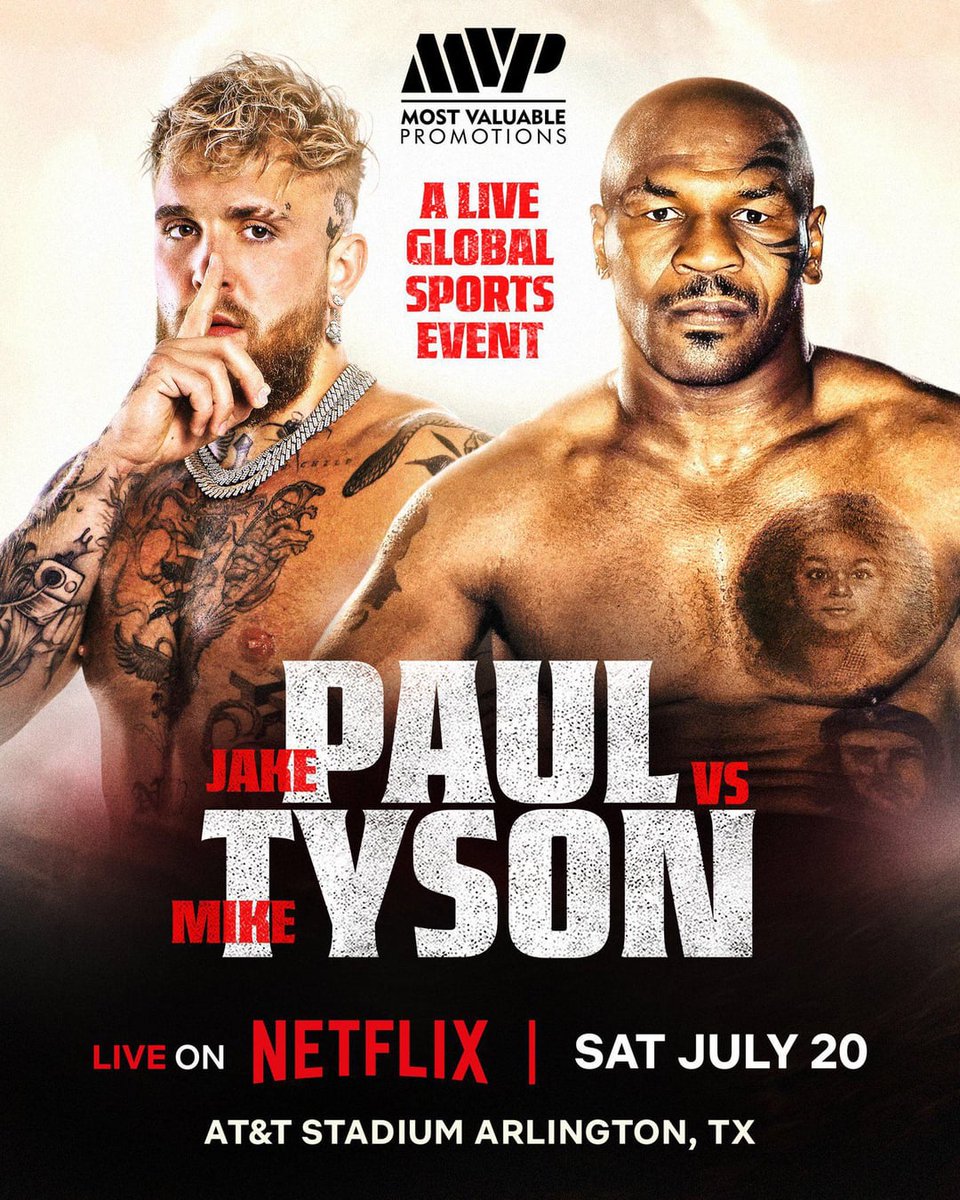 If <a href="/MikeTyson/">Mike Tyson</a> beats <a href="/jakepaul/">Jake Paul</a> tonight we will give 1 person $100 in $usdt 

You must 
Follow us, like this post, retweet it, and comment $dfsm

Let's gooooo!!!
#TysonPaul #Boxing #Bitcoin
