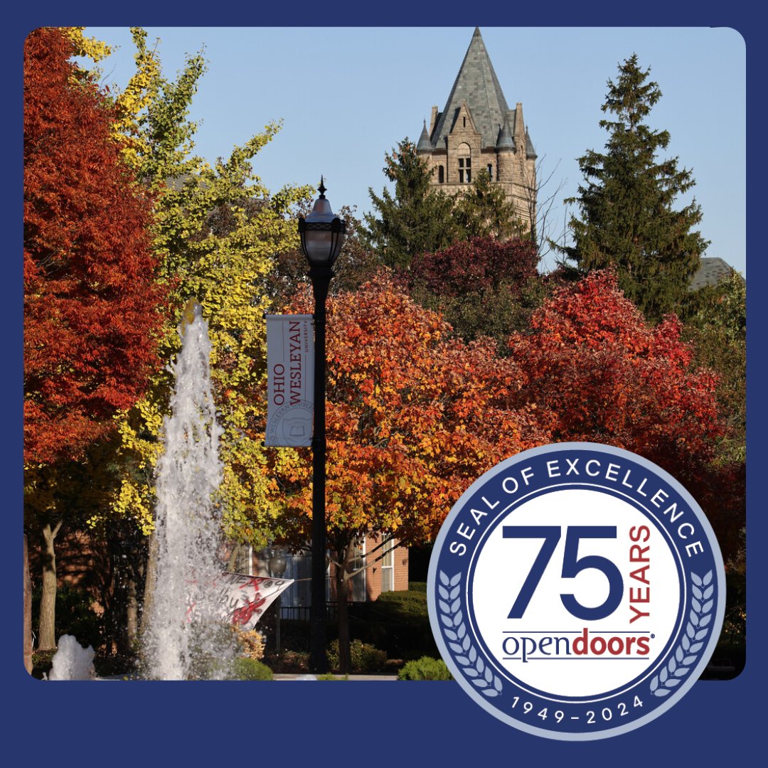 Happy #InternationalEducationWeek! 🌍

This fall, we welcomed our most diverse class ever, with students from 30 states and 25 countries.

For 75 years, Ohio Wesleyan has proudly participated in the #OpenDoorsReport.

It’s all part of our commitment to diversity and inclusion!