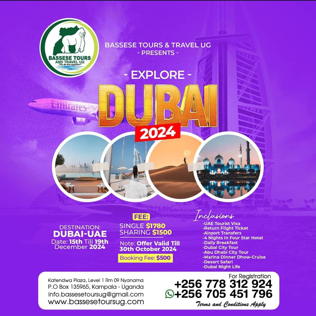 emmamwanje10's tweet image. Still interested? Dubai is waiting to be explored. It’s not too late to book for your slot .

Book via @bassesetoursug on +256 (0) 778312924 Office Line / 705451796 Whatsapp.

#ExploreDubai2024  #ForTheBestExperience