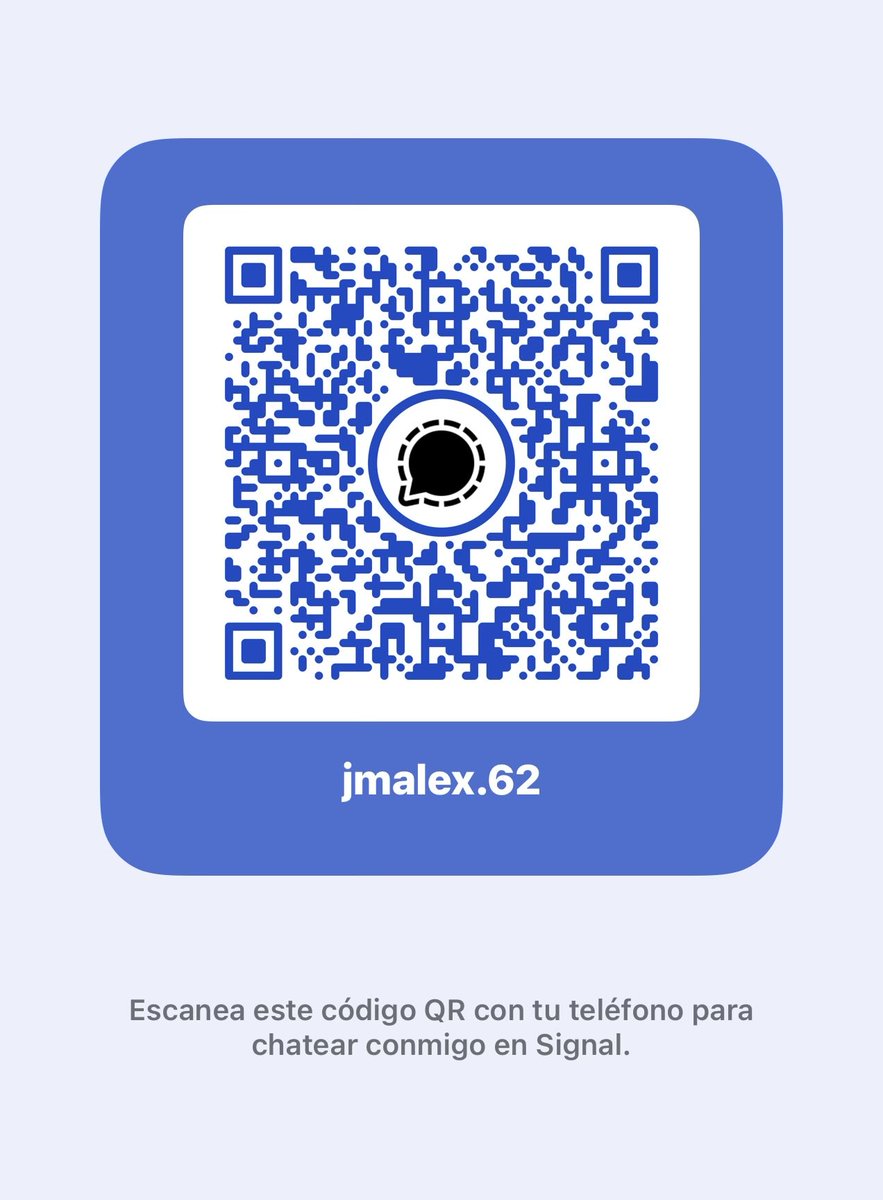 Quien me quiera seguir en #Signal y empezar a olvidarse de Meta o de X, por aquí seguiremos 

#CyACartuja ¡a crear comunidad! 🙌🏻