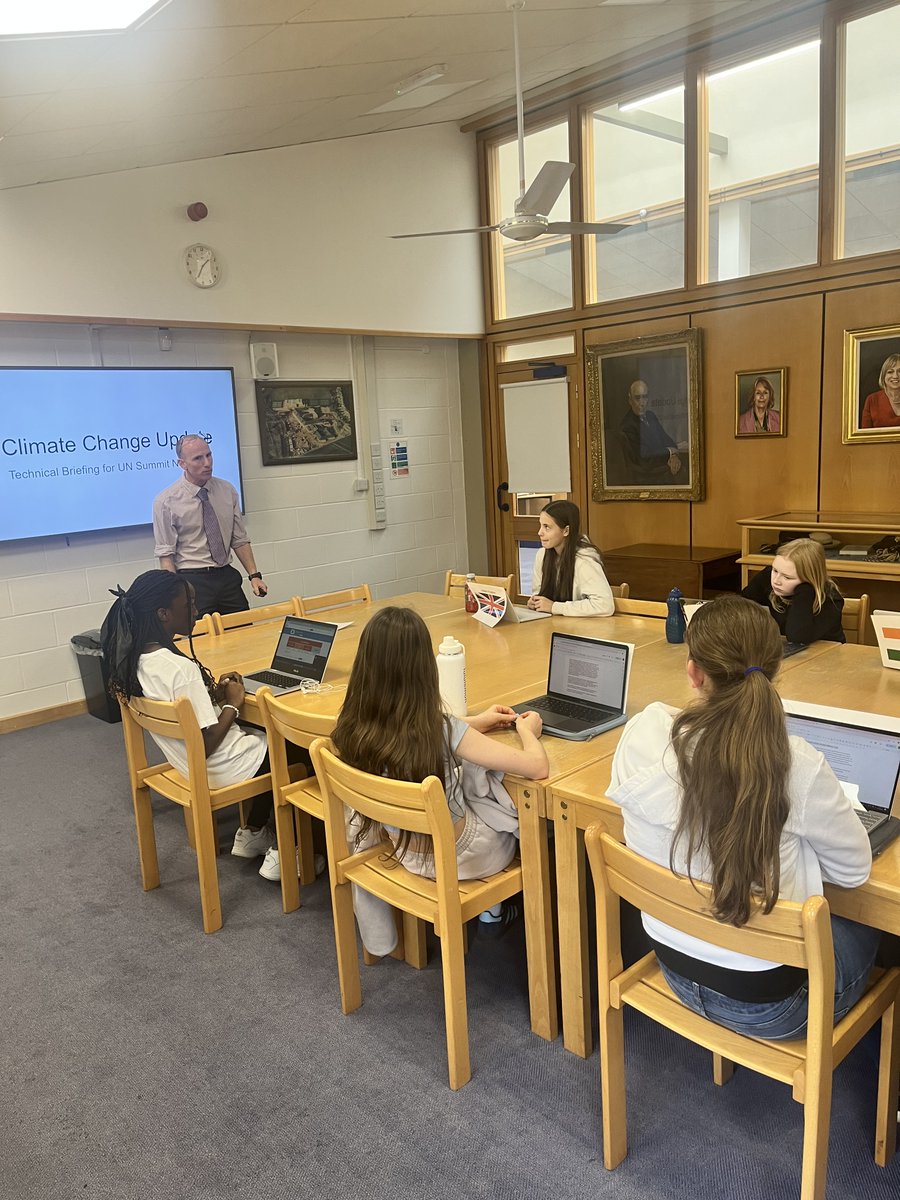 Our Year 8 Model United Nations launched today <a href="/NorthamptonHigh/">Northampton High School</a> Our delegates were urged to tackle the climate crisis by our special guests Dr Lee and IPCC Liaison Expert/Guru Mr J Earp