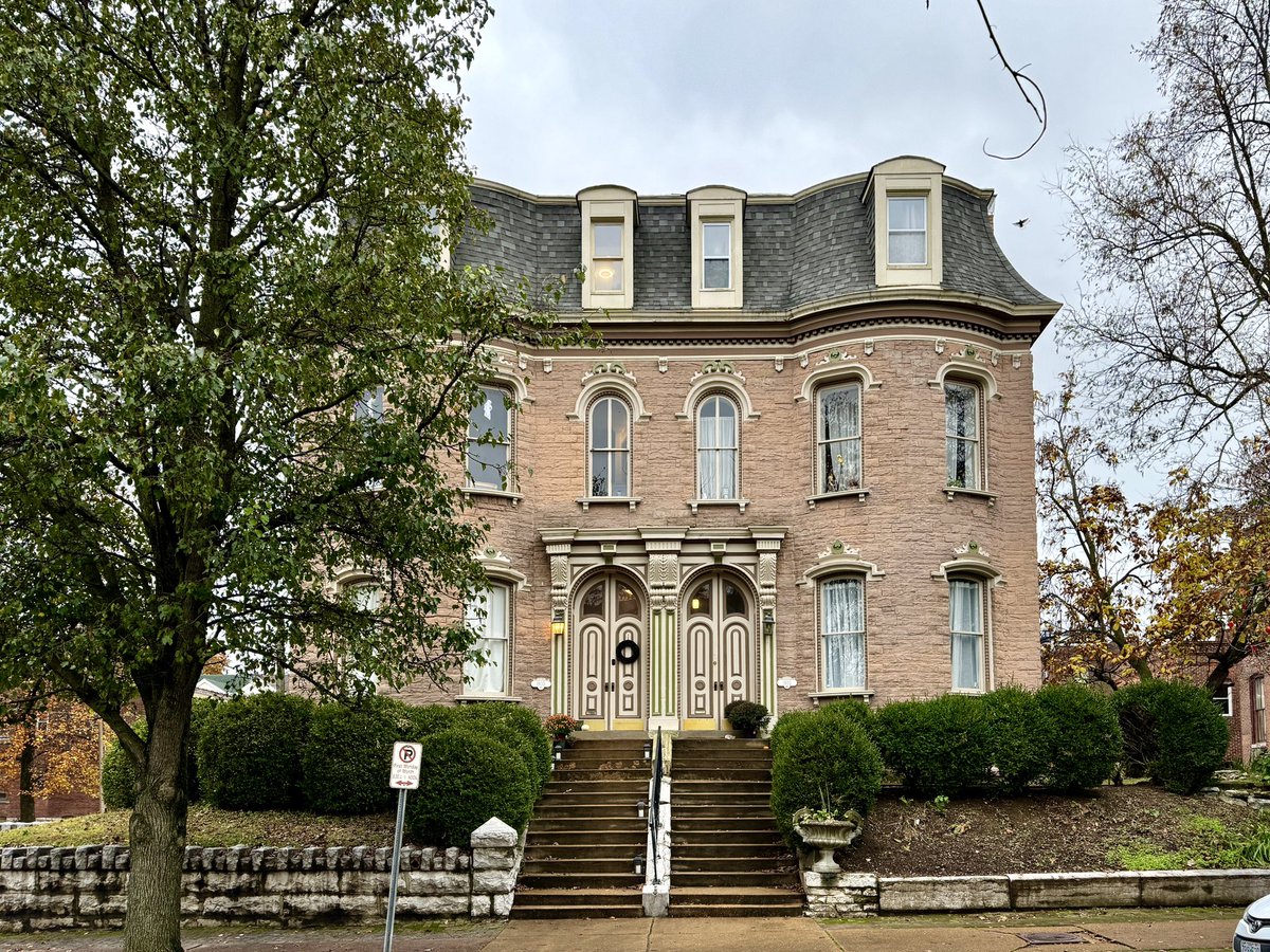 Mansard roofs in Lafayette Square, St. Louis