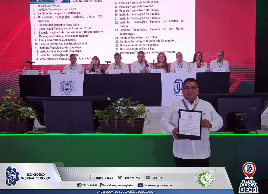 TecNMHuejutla's tweet photo. El Instituto Tecnológico de Huejutla recibió su constancia como Asociado de la ANUIES durante la LXV Sesión Ordinaria en la UNACH. Este logro fortalece su compromiso con la excelencia educativa y la vinculación con instituciones del país. 👏 #TecNM #ANUIES https://t.co/0ASls3o0ex