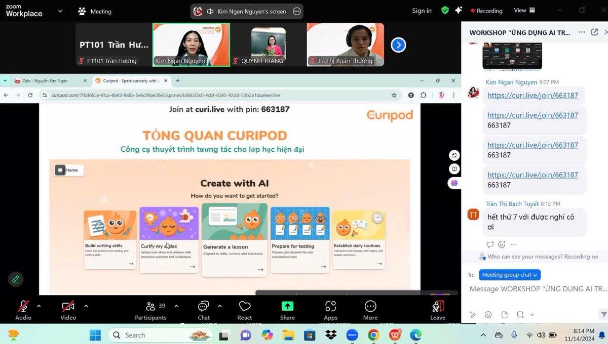 iamnkimngan3883's tweet photo. The "Exploring @curipodofficial" workshop was a hit! Teachers dived into Curipod’s interactive tools surveys, quizzes, games,  gained time saving tips for creating engaging lessons. A great space for sharing ideas, enhancing classrooms. Curipod is truly sparking student passion. https://t.co/4YzhS3lhcj