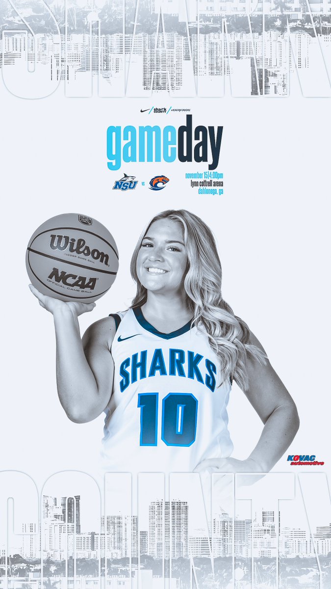 gameday in georgia!

🆚 Clayton State
📍 Lynn Cottrell Arena at the UNG Convocation Center (Dahlonega, GA)
⏰ 4:00 PM
🖥️ pbcsportsnetwork.com/northgeorgia/
📊 ungathletics.com/sidearmstats/w…

#HungryForMore // #SharkCounty
