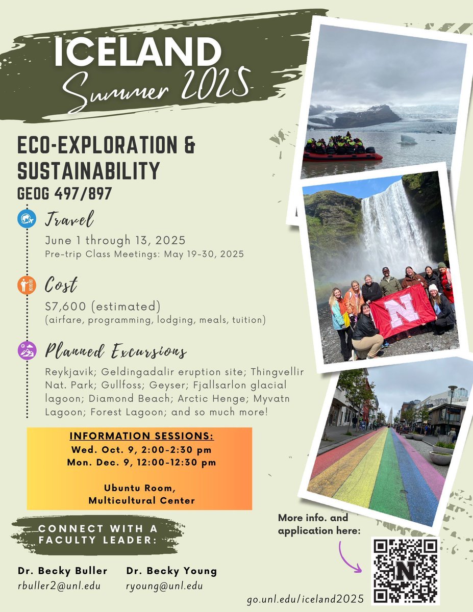 Interested in studying abroad? Come to our next meeting on Dec. 9 from 12-12:30pm to learn more about our Iceland trip! buff.ly/3O8EfN6