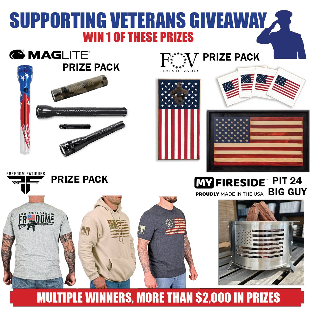 MAGLITE (@maglite) on Twitter photo Enter Now for a Chance to Win!
Click below, fill out your info, and you're in! Sweepstakes ends November 30th.
gleam.io/QOJuS/supporti…
<a href="/gomyfireside/">MYFIRESIDE</a> <a href="/MinutemenCoffee/">Minutemen Coffee</a> <a href="/FLAGSofVALOR/">Flags of Valor</a> <a href="/freedomfatigues/">Freedom Fatigues</a> Enter Now for a Chance to Win!
Click below, fill out your info, and you're in! Sweepstakes ends November 30th.
gleam.io/QOJuS/supporti…
<a href="/gomyfireside/">MYFIRESIDE</a> <a href="/MinutemenCoffee/">Minutemen Coffee</a> <a href="/FLAGSofVALOR/">Flags of Valor</a> <a href="/freedomfatigues/">Freedom Fatigues</a>