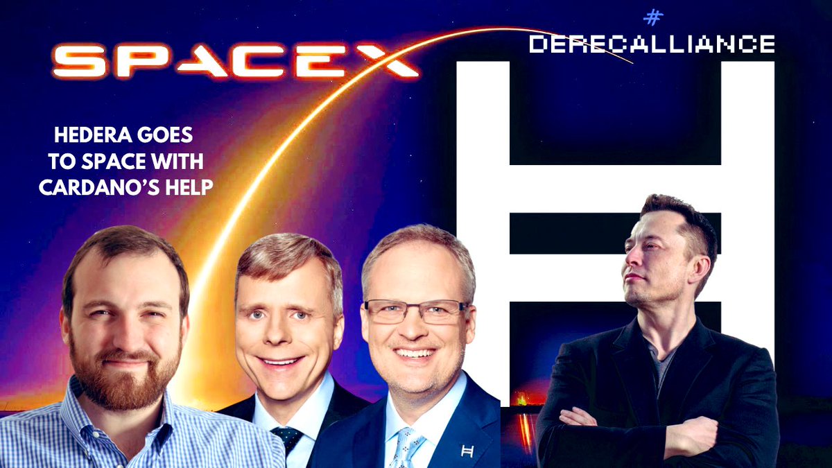 🚨BREAKING: SpaceX is sending a satellite  powered by HBAR to space this January after NASA research paper on Hedera 🛰️

After Hedera’s partner in the <a href="/DeRecAlliance/">DeRec Alliance</a>, Cardano founder <a href="/IOHK_Charles/">Charles Hoskinson</a> visited <a href="/elonmusk/">Elon Musk</a>’s SpaceX HQ in Hawthorne yesterday, it was announced on Swiss 🇨🇭