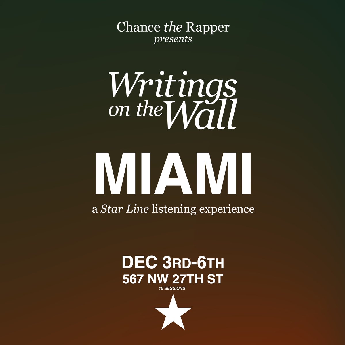 WRITINGS ON THE WALL TRAILER:

youtu.be/wueSv3Kl8Mo?si…

ART BASEL MIAMI tix
available Tuesday at 10am ⭐️🖼️🫡