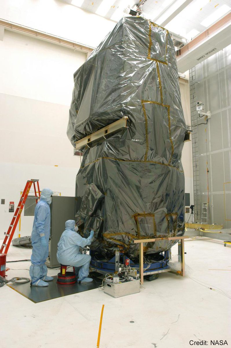 NASAUniverse's tweet image. When it arrived at Cape Canaveral in 2004, our Swift observatory was all wrapped up like a gift to astronomers — which it has definitely turned out to be! Technicians unveiled the spacecraft and prepped it for launch.

We’ll share more #Swift20 countdown moments next week!