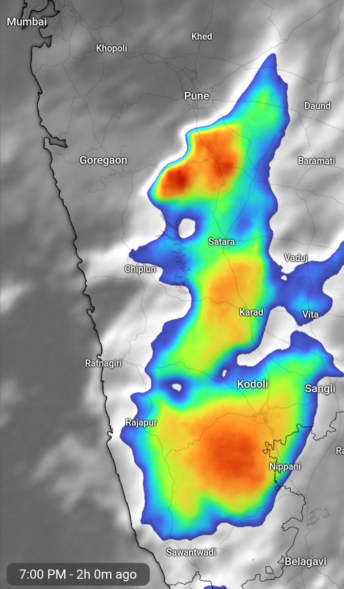 meet_abhijit's tweet photo. Expected #Rain/#TS on #त्रिपुरारीपौर्णिमा & #तुळशीविवाह day over SW #Maharashtra
#Rainfall till 9 pm on 15-11-24 ⛈️
#Walawal 41 mm
#Dukanwadi 33
#Kudal 26
#Kirloskarwadi 25
#Satara 23
#Talamba 19
#Mahabaleshwar 15
#Yelgaon 13
#Sandvali 11
#Sarambal 10
#Ghatprabha 9
#Kashedi 7 https://t.co/Cn48BN8HFZ