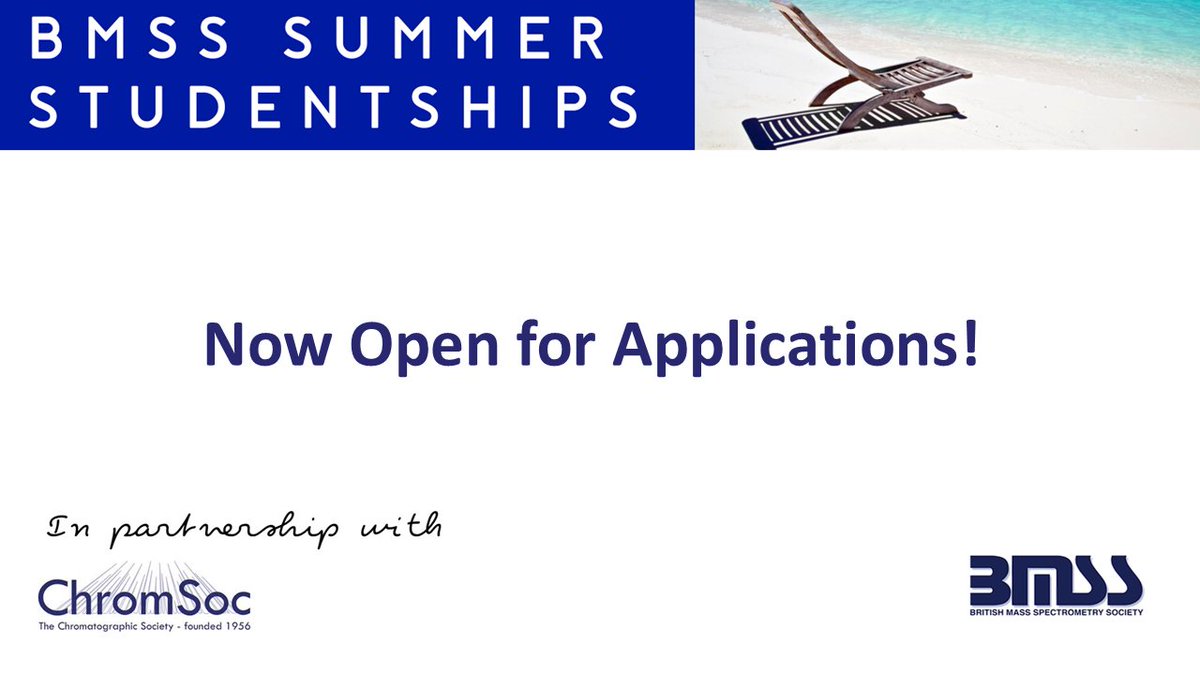 🌞 The BMSS and <a href="/ChromSoc/">ChromSoc</a> Summer Studentship program is now OPEN for applications! 🌞

👉 Learn more and apply here: lnkd.in/e2M4bNiK

📆 Application Deadline: 31st January 2025

#SummerStudentships #MassSpectrometry #MassSpec #ScienceOpportunity #Research #STEM