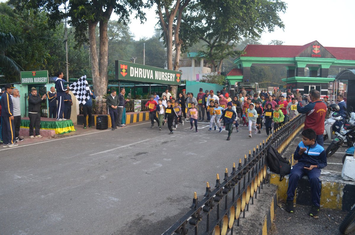 NorthernComd_IA's tweet photo. #LtGenVijayBNair, SM, #COS_NC, flagged off the DHRUVA JOSH RUN at #Udhampur, organised to commemorate #ChildrensDay2024. The event witnessed enthusiastic participation from serving personnel, veterans and families.
#Wellness
#Health
@MoHFW_INDIA
@adgpi