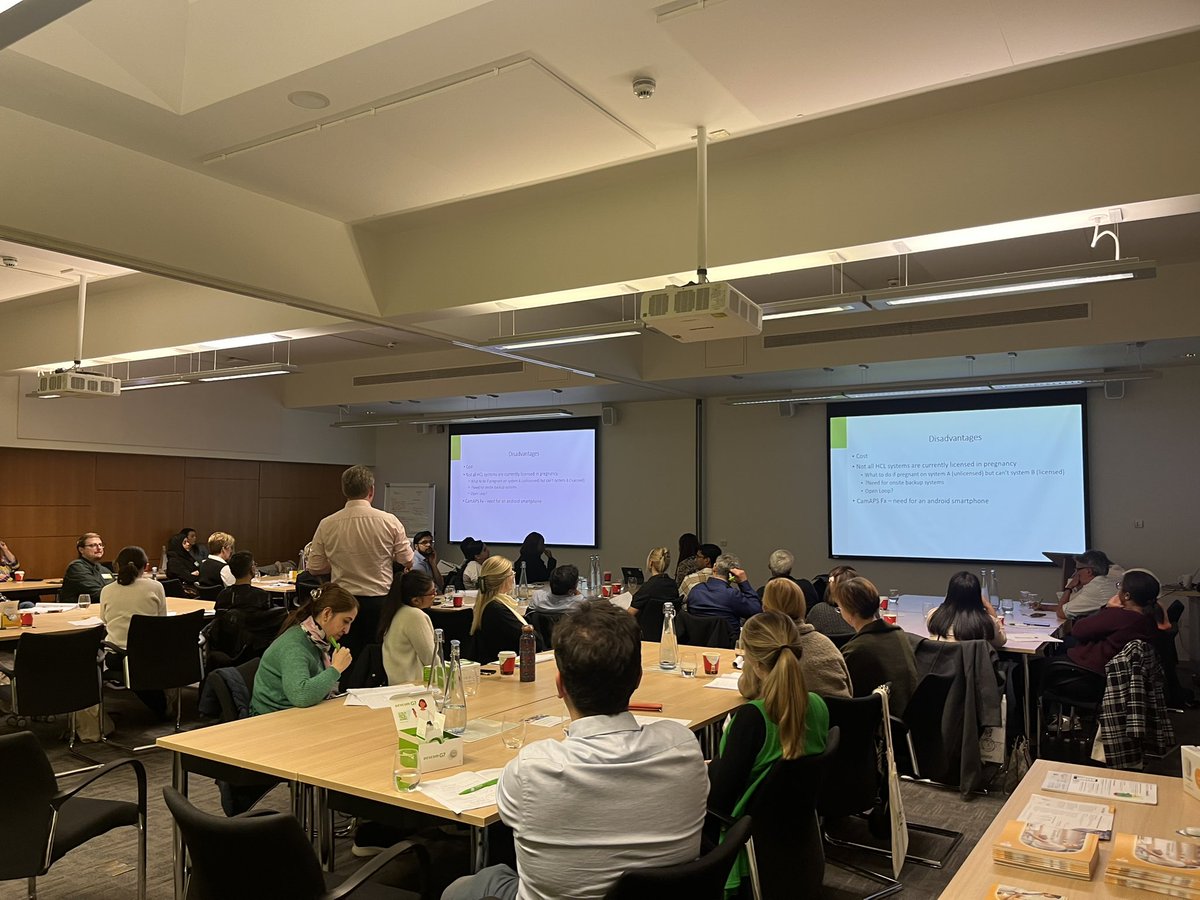 To finish off a fantastic 2 days, <a href="/TomasPGriffin/">Tomás Griffin</a> is speaking on using #DiabetesTechnology in pregnancy
<a href="/drpratikc/">Pratik Choudhary</a> <a href="/EricaRi11822366/">Erica Richardson</a> <a href="/HannahForde2/">Hannah Forde</a> <a href="/LDC_tweets/">🌱Leicester Diabetes</a>