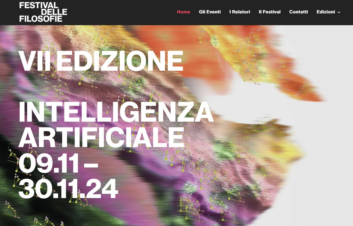 <a href="/fest_filosofie/">Festival delle Filosofie</a>  "arte e intelligenza artificiale" è il tema che affronteremo domani alle 16 al <a href="/MuseoSalinas/">Museo Archeo Salinas Palermo</a> a Palermo. Ne parleremo con un artista, pioniere della digital art, #MiltosManeta, una critica d'arte <a href="/paola_nicita/">Paola Nicita</a> , e un informatico e fotografo Giuseppe #Mazzola.