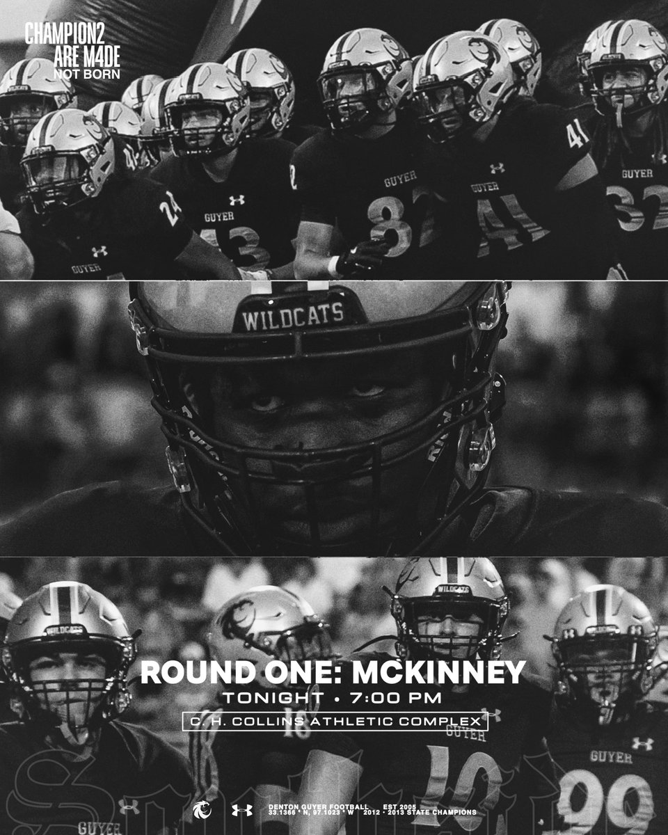 DentonGuyer_FB's tweet photo. 𝐆𝐀𝐌𝐄 𝐃𝐀𝐘

Bi - District: McKinney    
📅 Tonight
🕖 7:00 PM 
📍C. H. Collins Athletic Complex 
🎟️ https://t.co/Ve9wCa1TWU
📺 https://t.co/ubYFeRE419
📊 https://t.co/0qdJkNY8XB

⚫️Wear Black⚫️

#Southside | #DifferentBreed https://t.co/3kw4XTxvkI