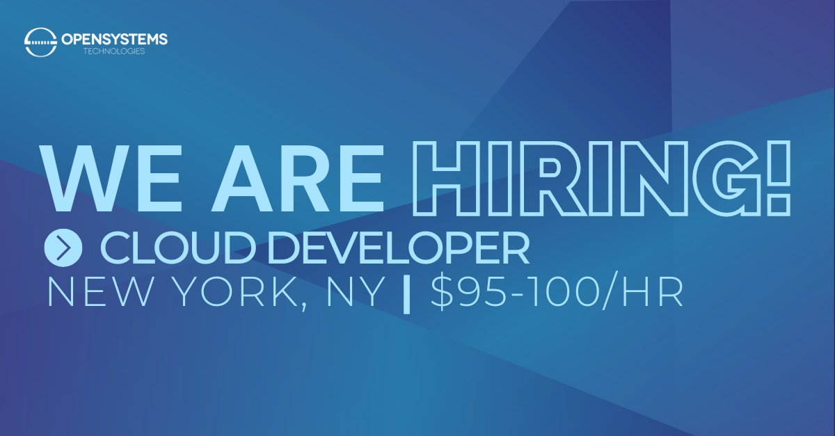 OpenSystemsTech's tweet image. Join our client as a Cloud Developer in NYC! Lead cloud migrations, build solutions, and shape the future of cloud tech in finance. 💼 Skills: AWS, Spark, Docker, Java, Python. Apply now! 🔗 i.mtrbio.com/isviuyyvzi #Hiring #CloudDeveloper #TechJobs