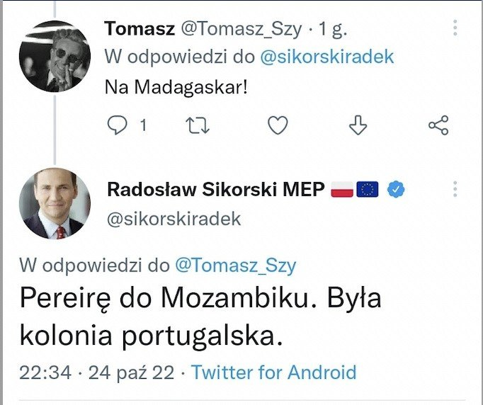 SamuelPereira's tweet photo. Radosław Sikorski o żonie: Moja żona, Anne Applebaum, świadomie i dobrowolnie wybrała Polskę jako swój dom. Nikt i nic je polskości nie odbierze

Ten sam Radosław Sikorski: https://t.co/rjtiy3T5ai