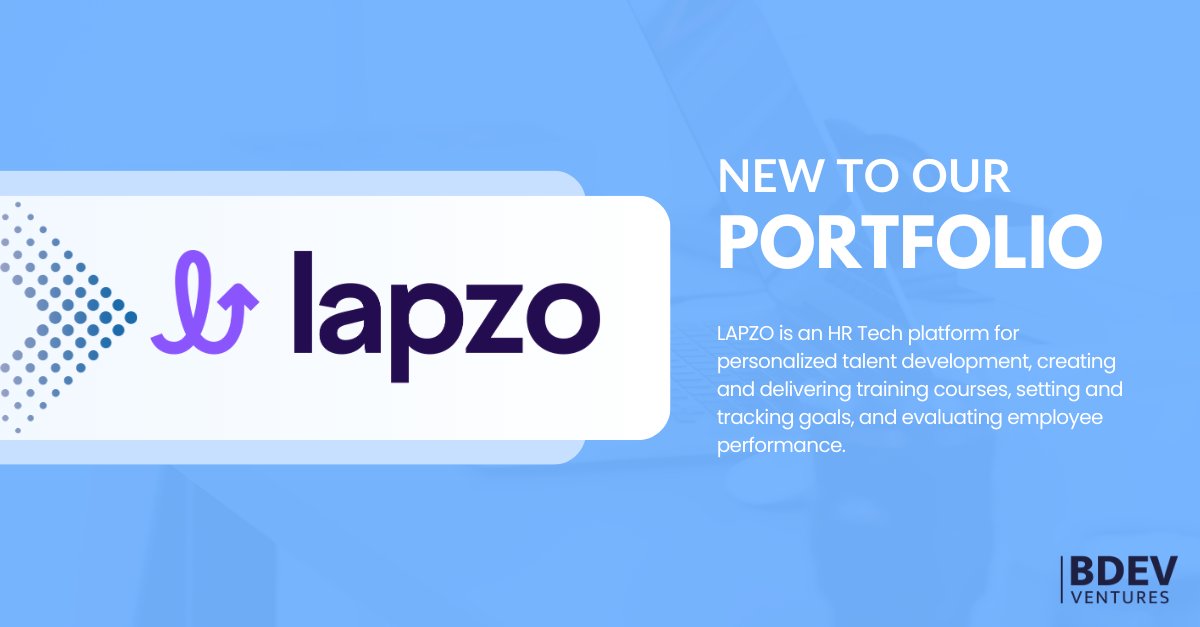 🚀 We're excited to announce our latest investment in Lapzo! The team's platform is revolutionizing and empowering organizations to build and foster a full talent strategy that increases retention, results, and culture. 🌐 
#vc #HRtech #innovation
