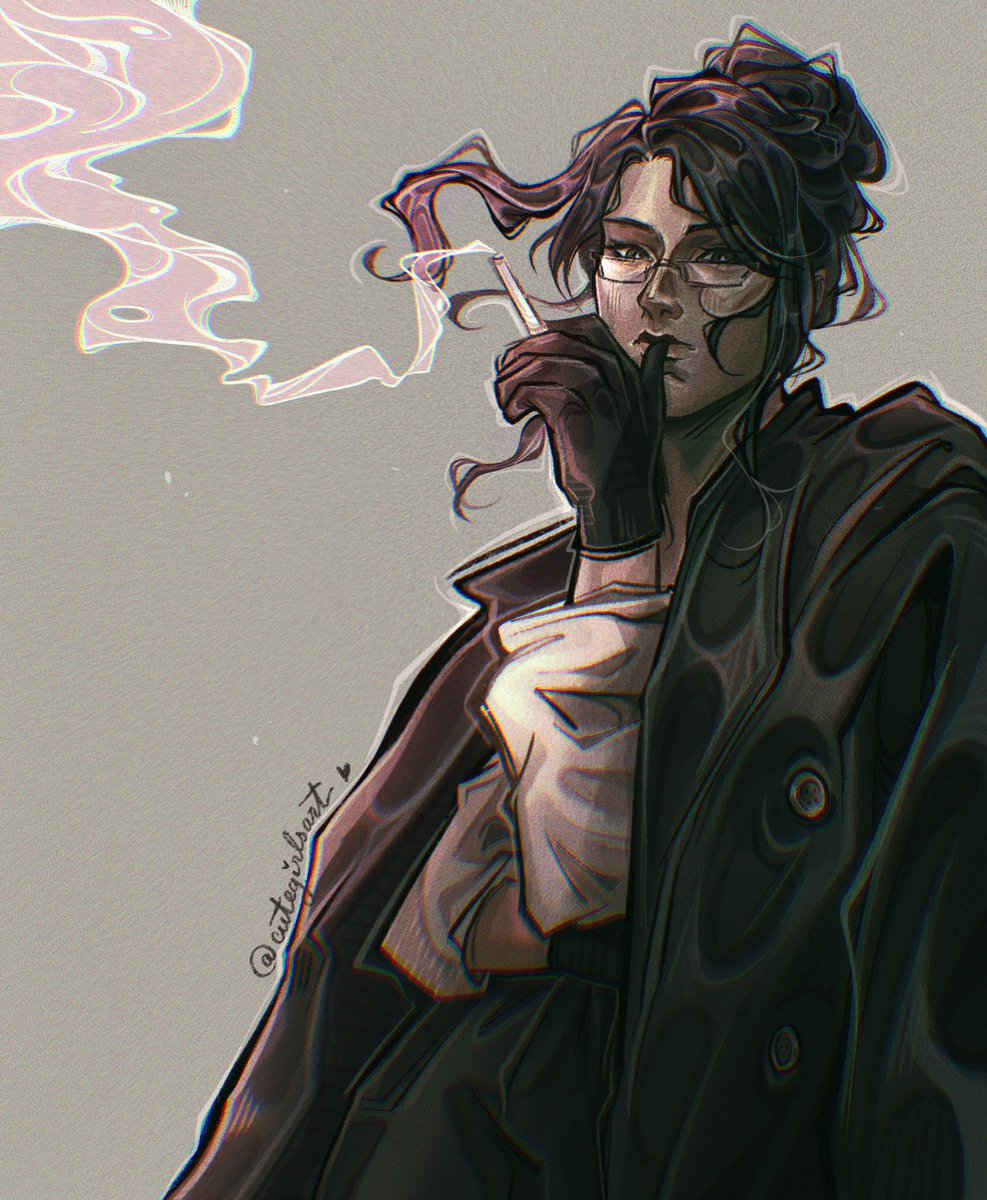 Caitlyn smoking and with glasses for you 🙀 #Arcane