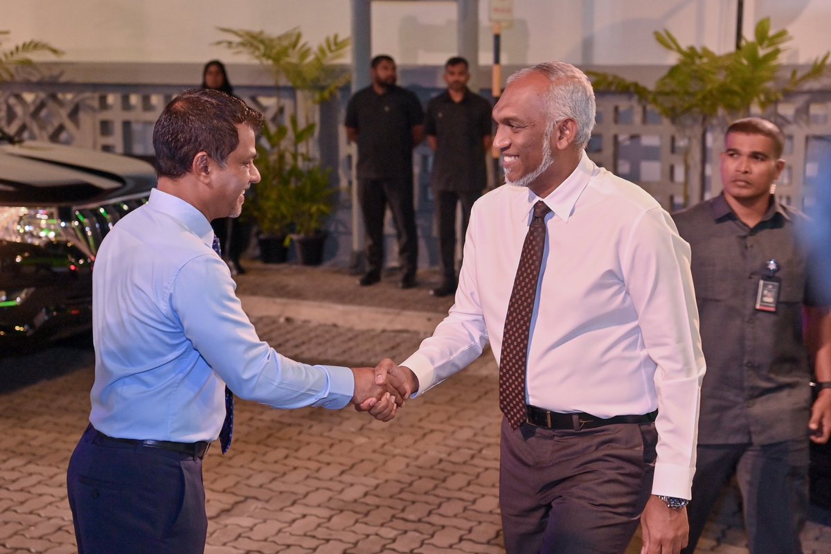 presidencymv's tweet image. President Dr @MMuizzu inaugurates Dharumavantha Hospital as a tertiary-level facility. Earlier this month, the President announced the Administration’s commitment to enhancing healthcare services in the Malé region, which includes upgrading both Dharumavantha Hospital in Malé…