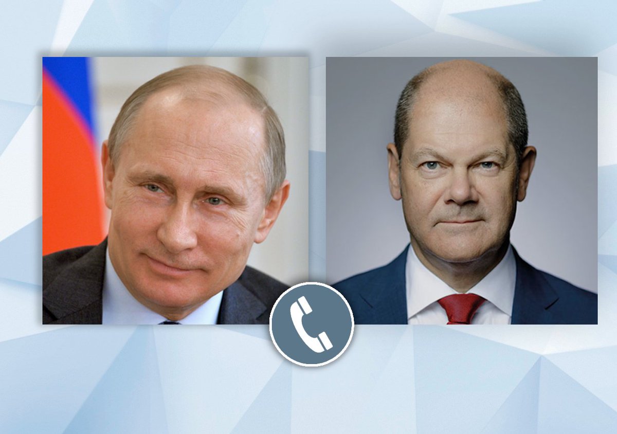 🇷🇺🇩🇪 Präsident Wladimir Putin telefoniert mit Bundeskanzler Olaf Scholz

• Auf Initiative der deutschen Seite hat der Präsident der Russischen Föderation Wladimir Putin zum ersten Mal seit Dezember 2022 mit dem Bundeskanzler Olaf Scholz telefoniert.

• Es fand ein ausführlicher