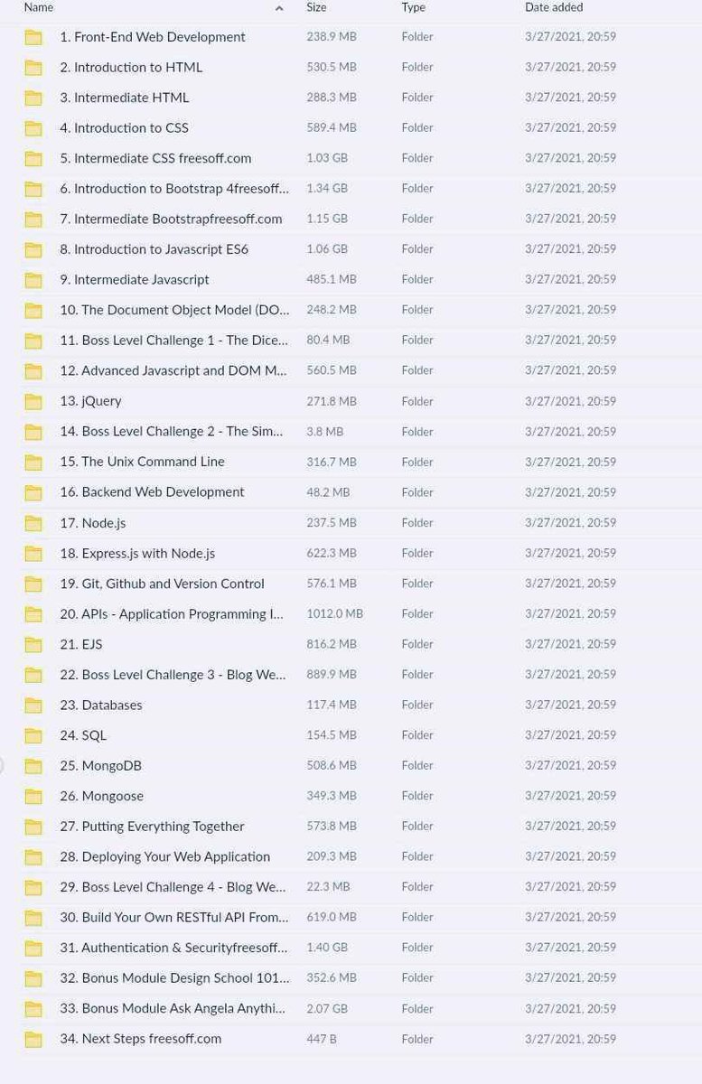 I_Muhammadali44's tweet image. Full stack web development courses for free:

💻 HTML
💅 CSS
🚀 JavaScript
⚛️ React
💡 jQuery
🐙 Git &amp;amp; GitHub
🌐 APIs
⚙️ Node.js
📊 SQL
➕..and more!

To get it⤵️

1. Like &amp;amp; repost
2. Reply &quot; FREE &quot;
3. Follow for DM