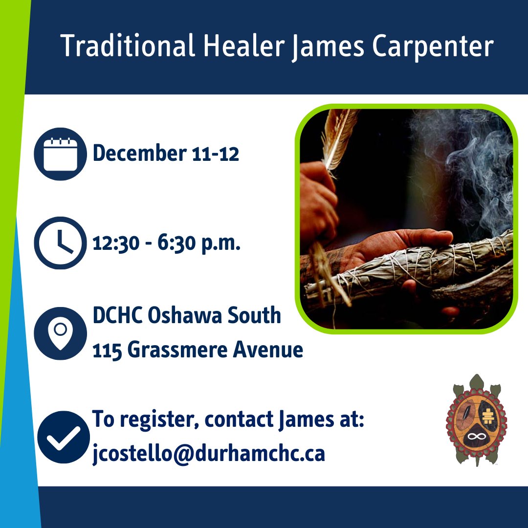 Traditional Healer James Carpenter is returning to #DCHC!

Offering Traditional methods of holistic care, by addressing mental, emotional, physical and spiritual needs, clients can explore challenges in a safe and confidential space.

Please register as soon as possible.