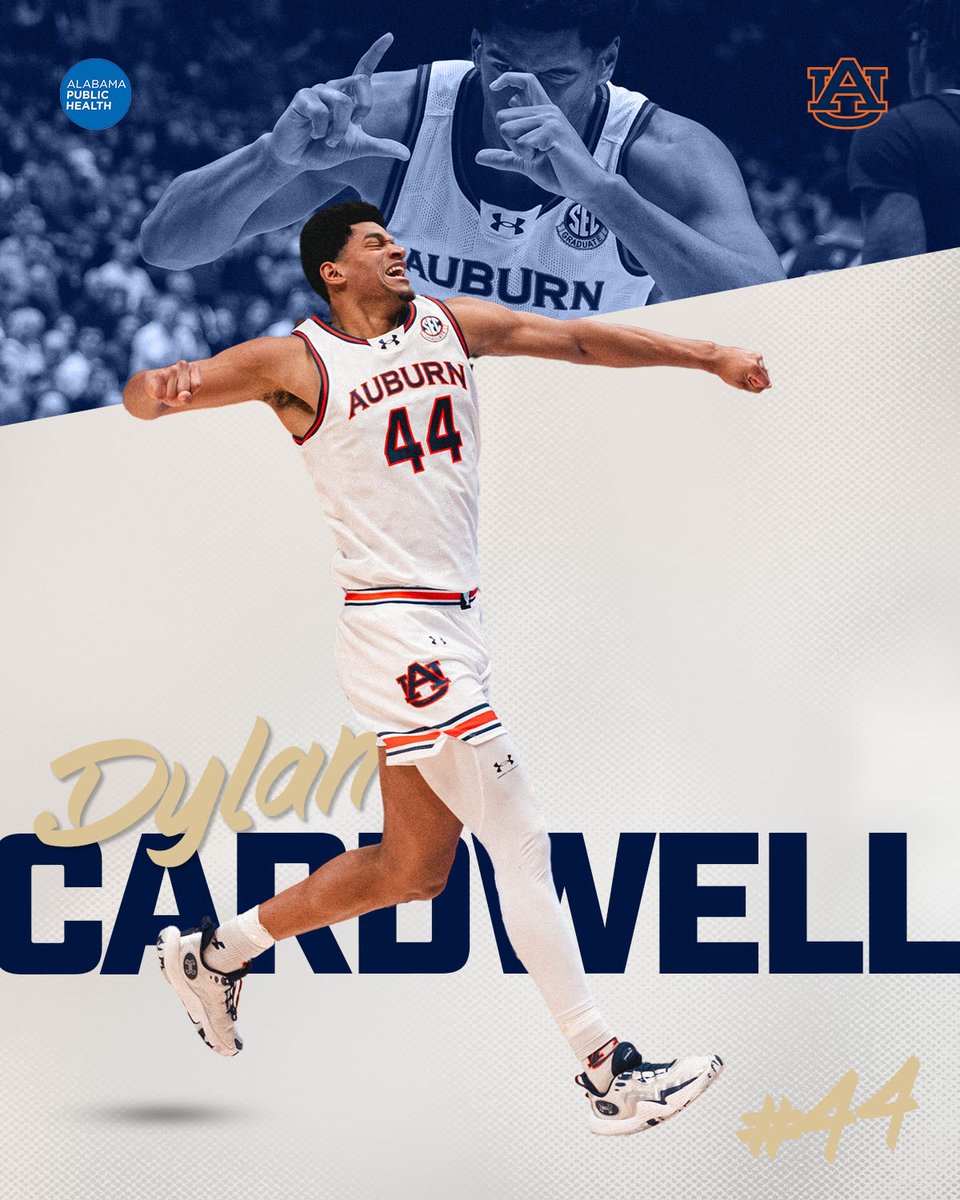 Watch No. 44, Dylan Cardwell, as he takes on Purdue! Known for powerful dunks and unmatched energy, Dylan set a school record for most blocks in last season's SEC Tournament. Can’t wait to see him at Legacy Arena! 🦅 🏀 #WarEagle #battleinbham <a href="/AuburnTigers/">Auburn Tigers</a> <a href="/AuburnMBB/">Auburn Basketball</a>