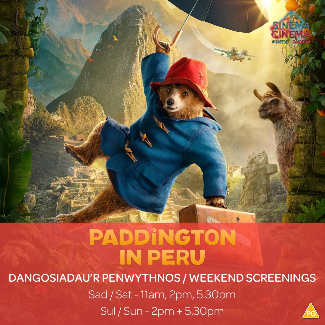 PontioTweets (@pontiotweets) on Twitter photo Screenings for Paddington in Peru are set to be busy this weekend! 
Please pre-book to ensure your tickets!
🎟️shorturl.at/dX930 Screenings for Paddington in Peru are set to be busy this weekend! 
Please pre-book to ensure your tickets!
🎟️shorturl.at/dX930