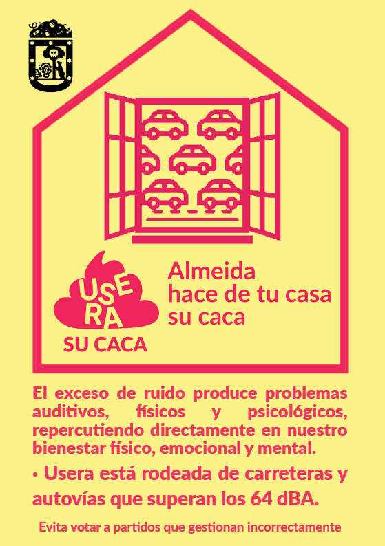avbarriozofio's tweet photo. 📢 El ruido en #Usera supera los 64 dBA, afectando nuestra salud física y mental. El Ayuntamiento de Almeida sigue ignorando el problema y convierte nuestras casas en un caos 🚗💥.

¡Es hora de exigir soluciones! 
#UseraSuCaca https://t.co/yvVaj5C3X0