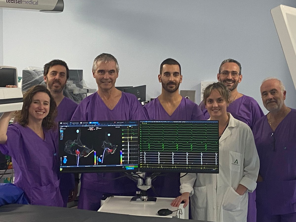 First experience of 0 fluoro ablation with Columbus V3 in our Lab. Two common atrial flutter and two cases of AVNRT . Thanks to all Microport team