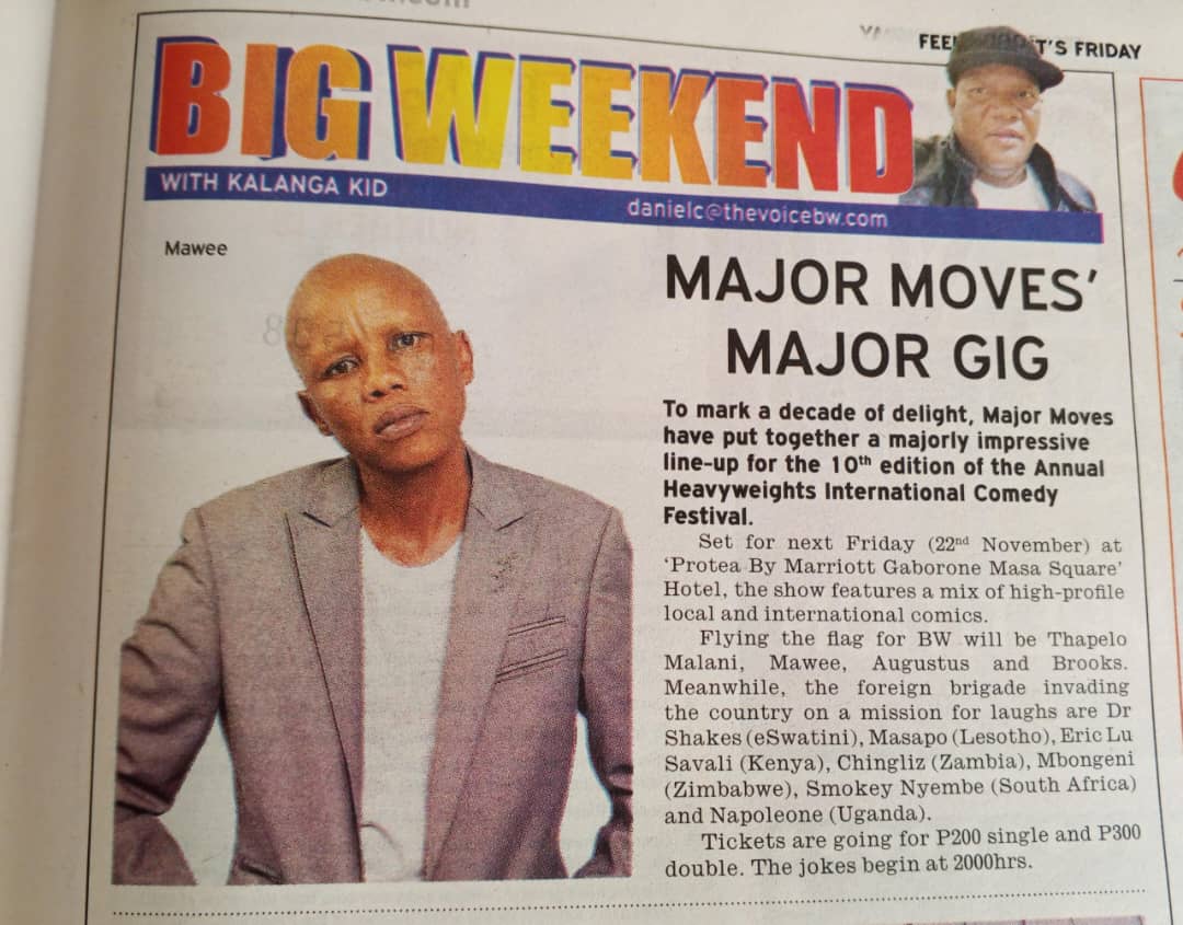Big thanks <a href="/TheVoiceBW/">The Voice Newspaper</a> 🇧🇼 #HICOFEST #MajorMovesComedy