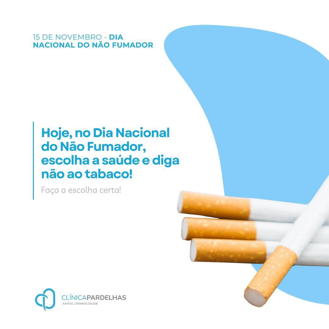 CPardelhas's tweet photo. No Dia Nacional do Não Fumador, a Clínica Pardelhas reafirma o nosso compromisso com a promoção de hábitos saudáveis e a luta contra o tabagismo. Fumar não afeta apenas a saúde do fumador, mas também a dos que estão à sua volta. https://t.co/cUVxWyeDWo