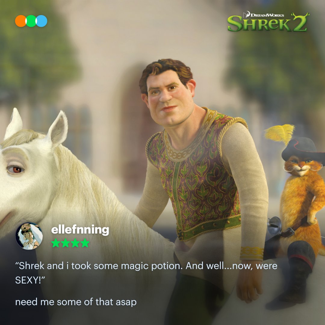 Shrek's tweet image. Shrek 2 altered our brain chemistry.