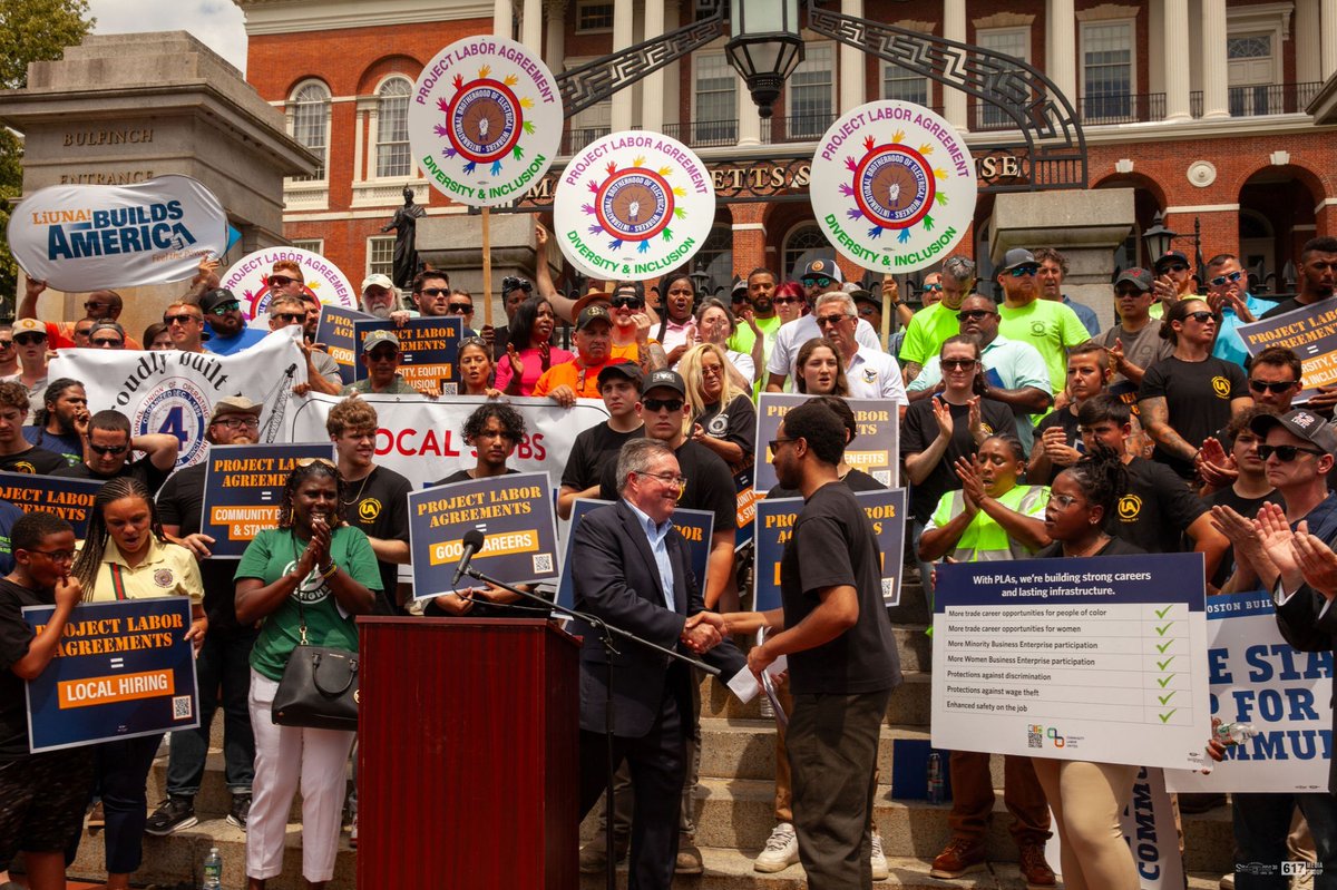 The Massachusetts Legislature passed legislation  supporting the use of Project Labor Agreements on public construction projects guaranteeing on-time &amp; on-budget projects paying good wages &amp; benefits for trades men &amp; women!