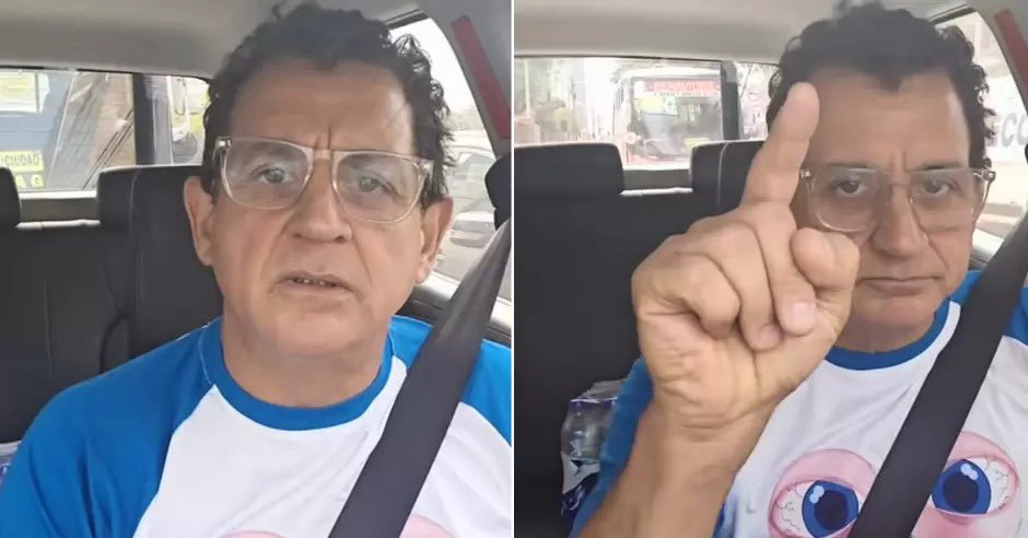 CHISTOSANOTICIA's tweet image. La caviarada en su máxima expresión. #SegioGalliani desde la comodidad de su carro llama a marchar y #SigridBazán que va para posar en la foto 🤦🏻