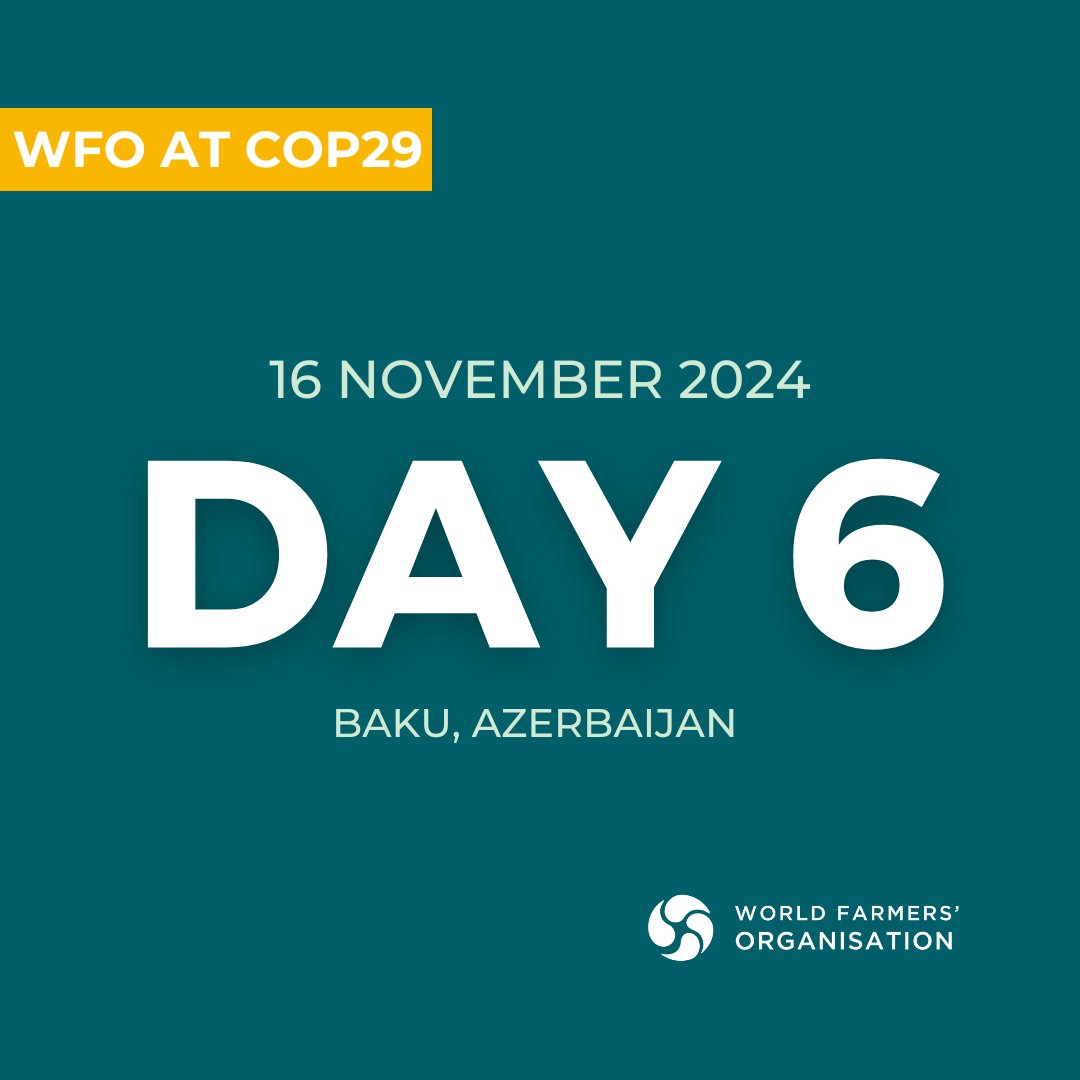 WFO (@worldfarmersorg) on Twitter photo DAY 6 at #COP29!
Are you in #Baku? Do not miss the opportunity to join the events we are involved in! Today's agenda includes the #WFO official side event ⬇️
🕣11:00-12:00 AZT 📍#SaveSoil Pavilion 🎤 #WFO Scientific Council Liaison Officer <a href="/macaulaytjones/">Macaulay Jones</a>
👉 "Empowering DAY 6 at #COP29!
Are you in #Baku? Do not miss the opportunity to join the events we are involved in! Today's agenda includes the #WFO official side event ⬇️
🕣11:00-12:00 AZT 📍#SaveSoil Pavilion 🎤 #WFO Scientific Council Liaison Officer <a href="/macaulaytjones/">Macaulay Jones</a>
👉 "Empowering