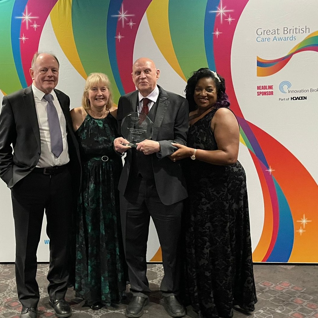 Last night saw the #GBCareAwards celebrating "the BEST of the BEST in #SocialCare in the SW" and we're proud to announce that #TeamMilestones' Alan &amp; Liz were both finalists in the #OutstandingContributionToSocialCare category! Even better, Alan was announced winner on the night!