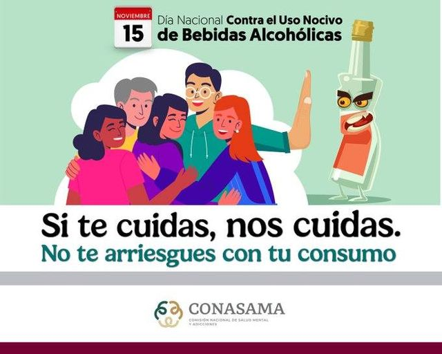 UnemeLeon's tweet photo. Hoy 15 noviembre I Día Nacional Contra el Uso Nocivo de Bebidas Alcohólicas
#UsoNocivoDeAlcohol
#SiTeCuidasNosCuidas https://t.co/1FqjLSut6Q
