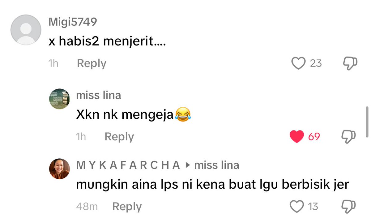 justrantofme's tweet photo. Sangat love ya baca orang reply komen-komen haters Aina Abdul dekat Tiktok 🤣🤣🤣 

Dulu bolehlah nak kutuk-kutuk. Sekarang Ainations dah ramai and ramai yang minat Aina 🤍🤍 https://t.co/AnJHX2GkFx
