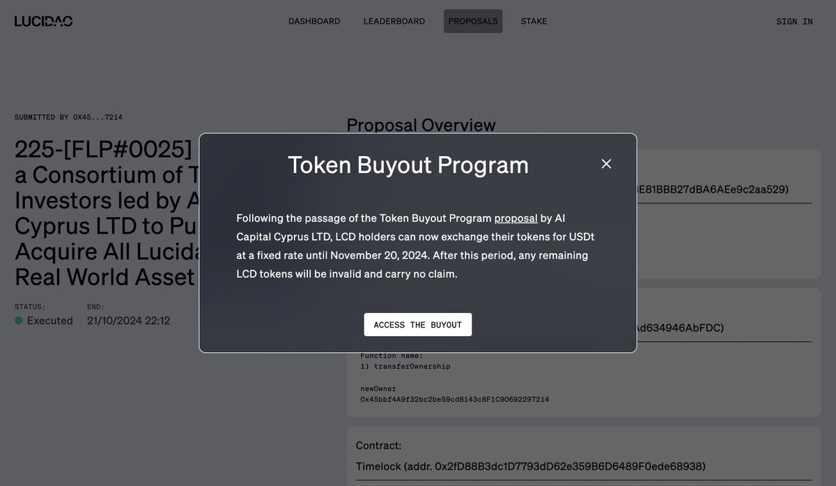 🚨 Attention to everyone who participated in campaigns with <a href="/Lucidao_/">Lucidao</a> (LCD) rewards!

Don't forget to claim your LCD tokens on Merkl and swap them for USDT before November 20th, 11 AM CET.

⚠️ After this date, any unclaimed LCD tokens will be invalid and hold no value.