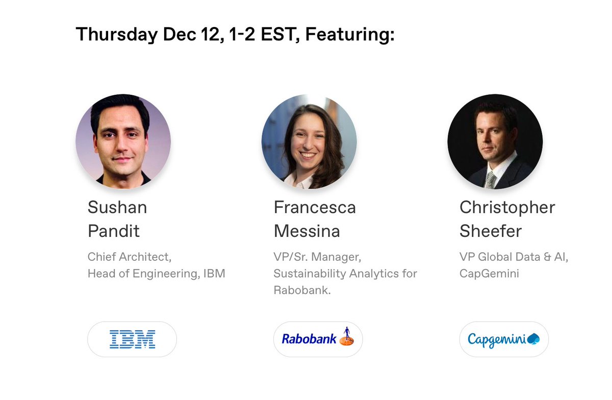 At Arc.ai we’re pushing the forefront of what is possible with AI.

Don’t miss our event! We will have VP’s from <a href="/Capgemini/">Capgemini</a> (+30B) and <a href="/Rabobank/">Rabobank</a> (+600B) speaking , as well as a chief architect from <a href="/IBM/">IBM</a> 

Details below 👇 

arc.ai/webinar