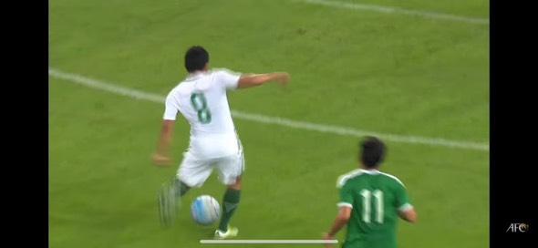 2017-03-28 Yahia AL SHEHRI 
<a href="/SaudiNT_EN/">Saudi National Team</a> vs <a href="/IRAQFA/">IRAQ F.A.</a>
Qualification <a href="/FIFAcom/">FIFA</a> <a href="/FIFAWorldCup/">FIFA World Cup</a>  wc18
Only stricker of this match
Number 8 on the back upside down