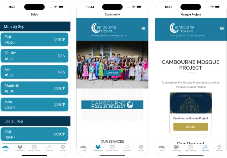 cambcrescent's tweet photo. Two members of the #Cambourne community have launched apps to help users stay updated on #Salah times and venues.

Shakeel Ahmed: Developed the #iOS app, now live on the Apple Store. 🍎

Zain Imran: A student, leading the #Android version, currently in beta. 📲

Stay connected! https://t.co/1bGIedIk0P